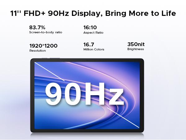 Tab G6+ 11" FHD+ Tablet, Android 16, T7280 Processor, 8000mAh Battery, Big Screen for Work & Entertainment