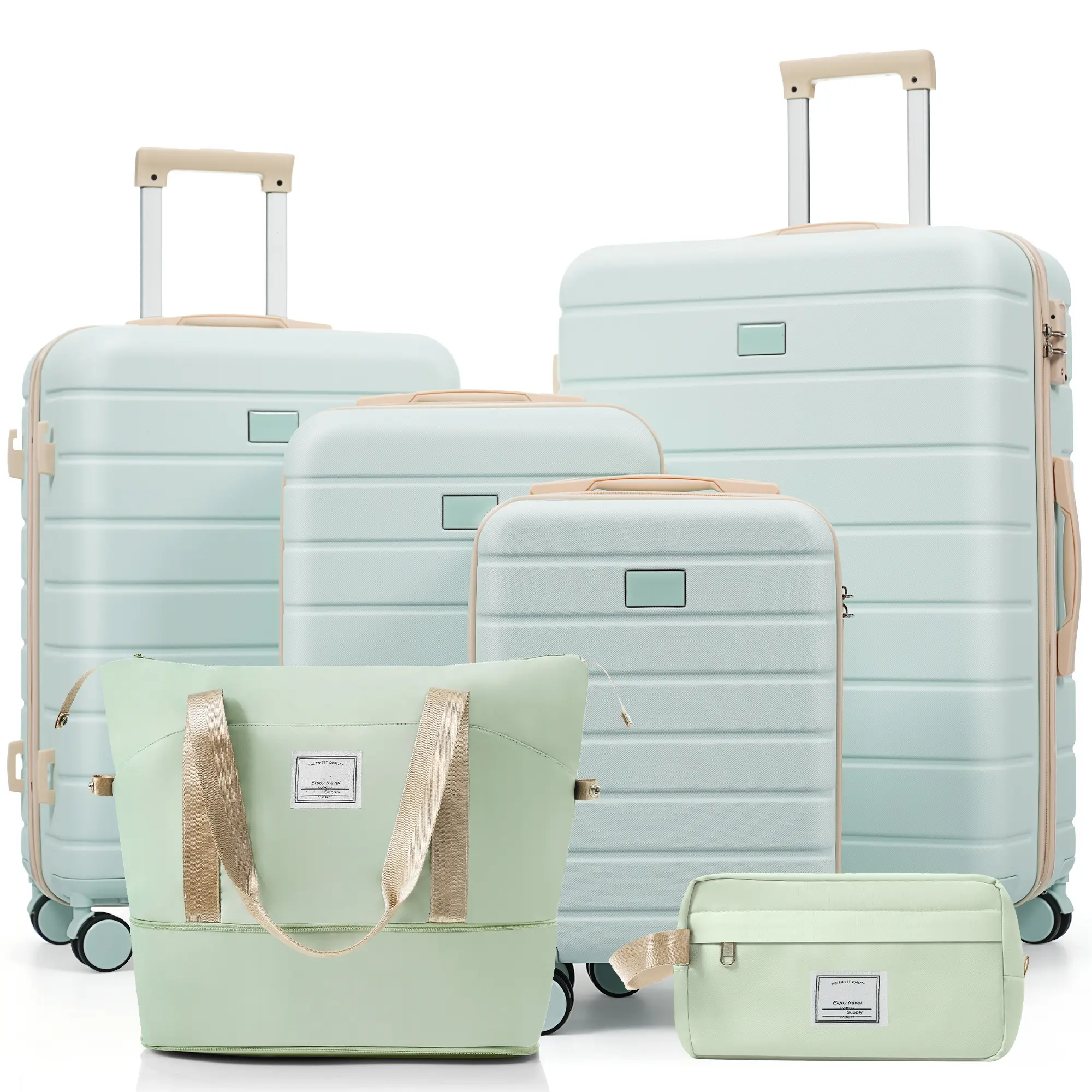 Luggage Sets 6 Piece with Duffel Bags, Hardside Expandable Suitcases with Spinner Wheels and TSA Lock, 16/20/24/28 Inch Spinner Suitcase Set