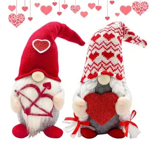 Valentine’s Day Decorations, Red Couple Plush Gnomes for Home & Office Decor, Romantic Valentine Gift for Her, Anniversary & Wedding