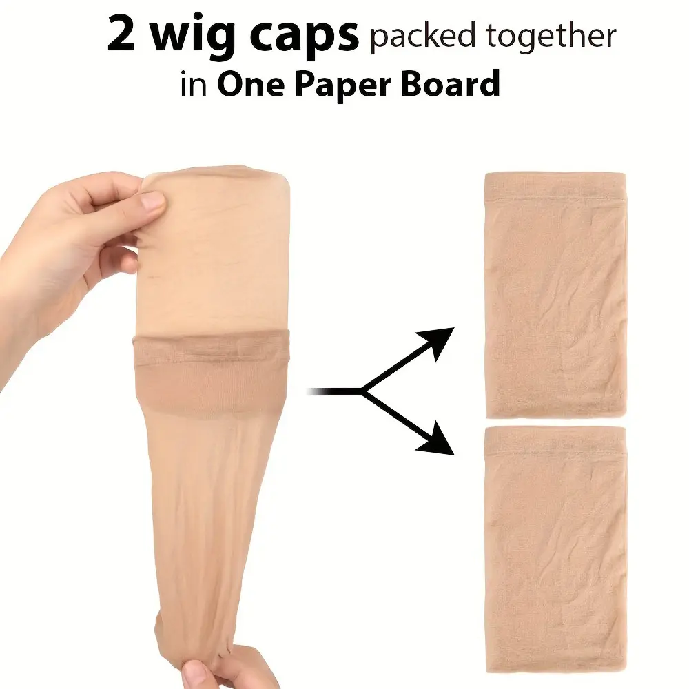 2 Count 2 Cap For Wig HD Human Hair Wig Caps For Women Transparent Breathable Bald Cap For Wig