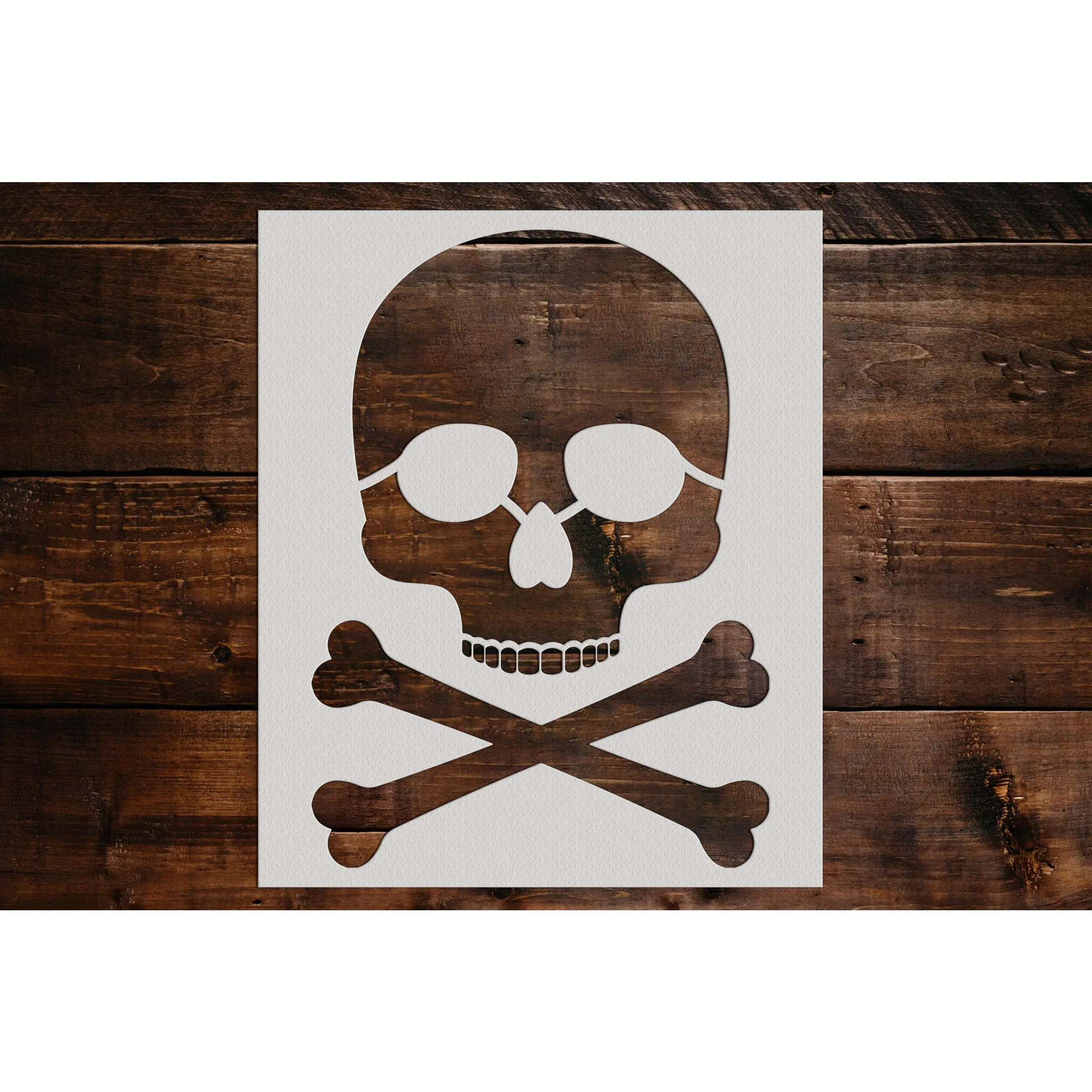Skull and Bones Stencil - Art and Wall Stencil