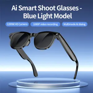 Ai Smart Shoot Glasses Blue Light Model 1200W HD Camera 1080P Video Recording Multimode AI Dialog Real-time Translation Music Playback ENC Noise Reduction AI Recognition GPT Model Integration