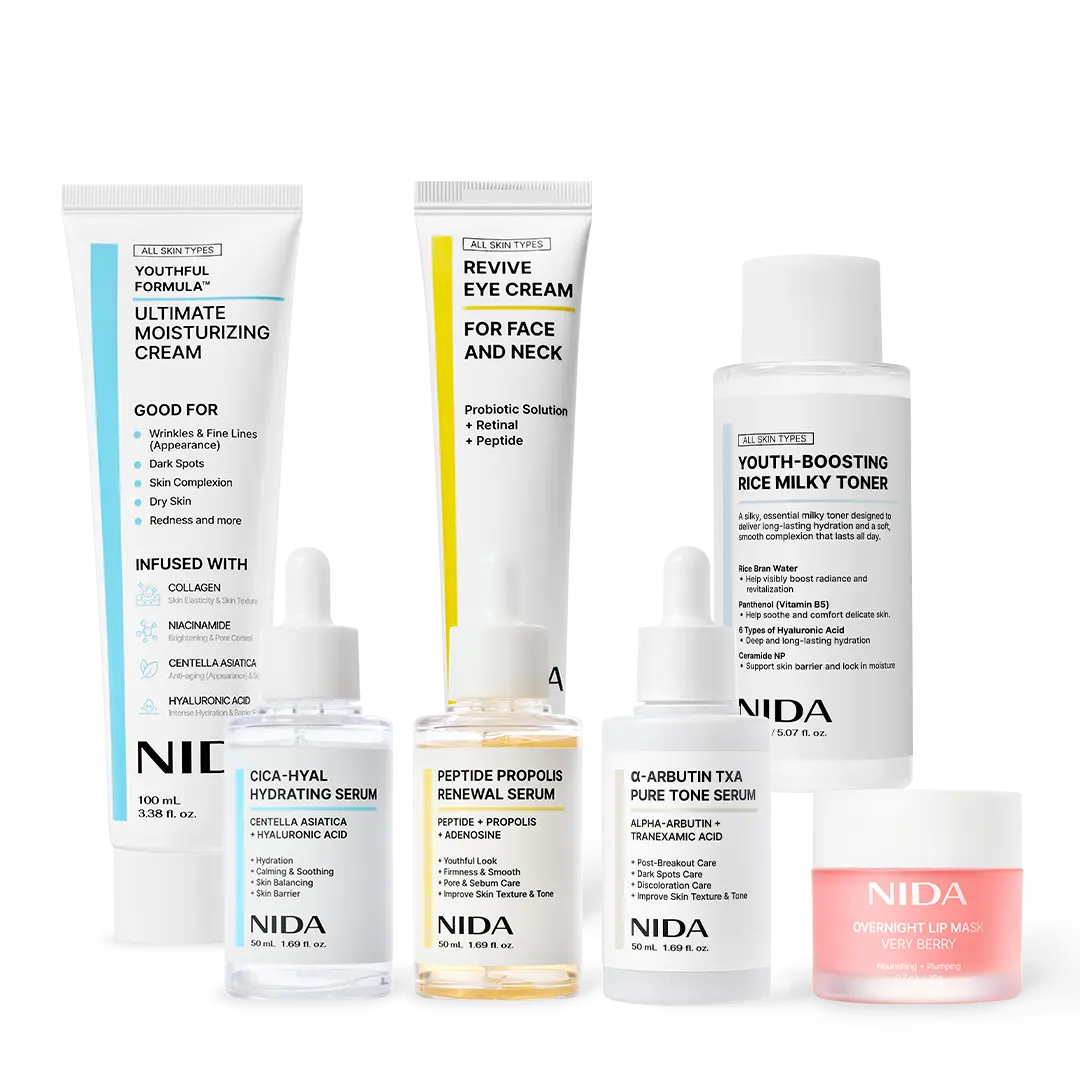 NIDA Milky Super Deal Skincare Set of 7 (Milky Toner)