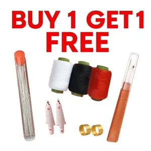 ��Buy 1 Get  FREE��34PCS Big Eye Needle Sewing Kit �C Quilting Needles, Threader, Seam Ripper, Thimble & Threads for DIY Repairs