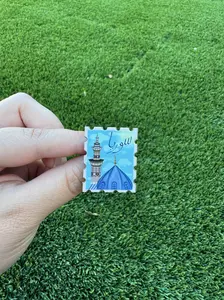Umayyad Mosque Enamel Pin, Damascus Syria Pin, Mosque Stamp Pin, Islamic Architecture Pin, Syria Cultural Pin, Historical Mosque Pin, Hard Enamel Lapel Pin, Syria Gift