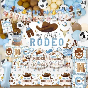 228pcs my first rodeo decorations boy rodeo party decorations my first rodeo plates napkins balloon banner cowboy birthday party decorations 1st rodeo birthday party decor boy