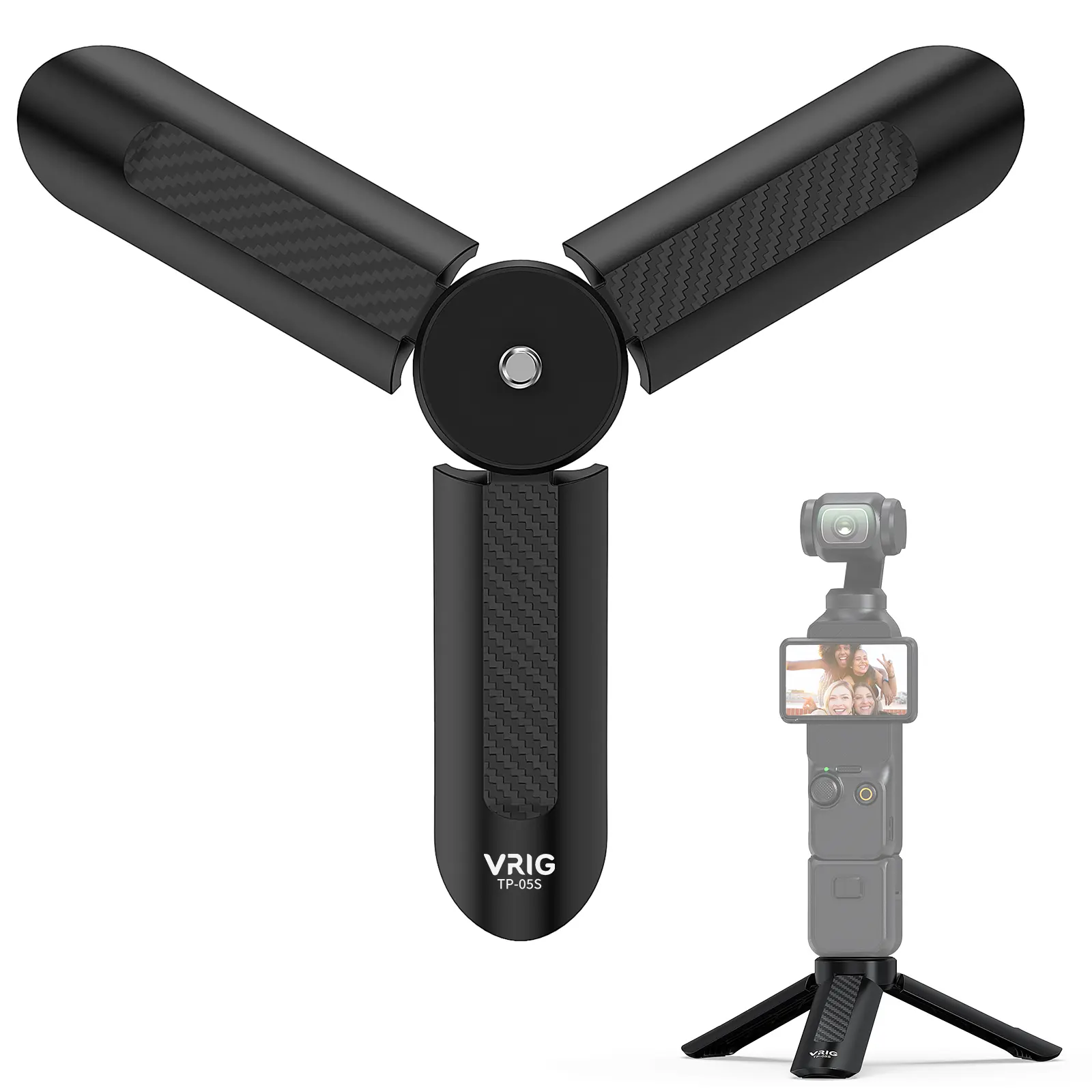 Vrig Mini Desktop Tripod for Dji Pocket 3 Camera, Camera Mount, Portable Photography Stand for Osmo Mobile 6 Smartphone Stabilizer Om5 Handheld Holder, Camera Accessories, Portable Photography Accessory, Stabilizer Cell Phone, Tripod Selfie