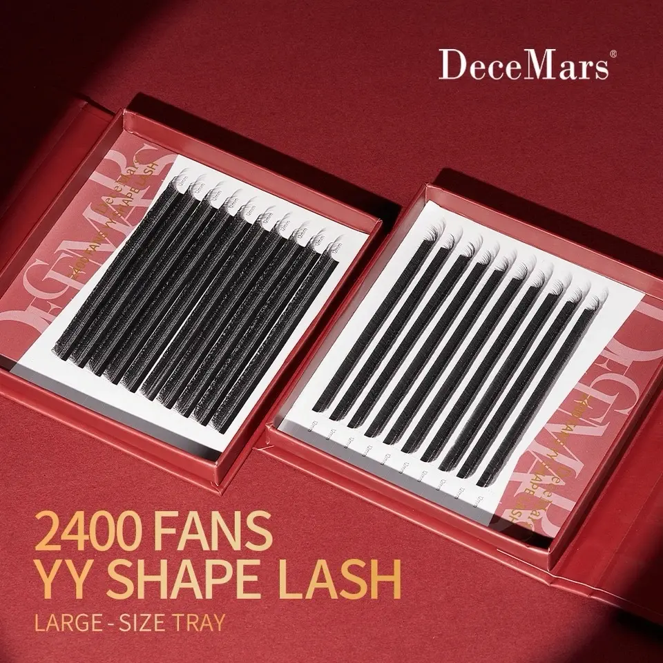 Large Amount YY Eyelash Extension Large-size Tray 2400 Fans Makeup Cosmetic Eyelashes Extensions