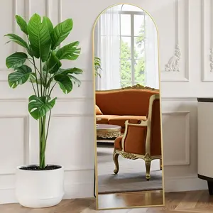 EDX Arched Full Length Mirror 59"x16" Full Body Mirror Rectangle Free Standing Wall Mounted Leaning Hanging Floor Mirrors