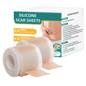 Silicone Scar Sheets for Surgical Scars - 1.6"X 59" Roll-1.5M - Medical Grade Silicone Scar Tape and Face Tape for Wrinkles, Keloid Scars, and Hypertrophic Scars - Reusable