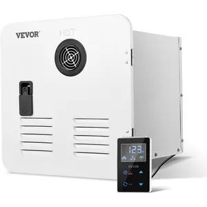 RV Tankless Water Heater, 55000BTU Instant Hot Water Unit with 15x15in White Door & Remote Controller, Optimized Performance, Automatic Durable Design, Ideal for RVers' Family Daily Use