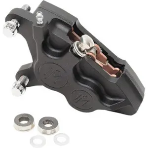 PERFORMANCE MACHINE (PM) Four-Piston Differential-Bore Front Caliper - Left- Black Ops - 11.5" - '00-'17