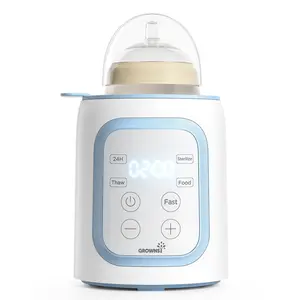 Grownsy Portable Bottle Warmer, 8-in-1 Fast Warmer with Timer for Breastmilk or Formula, Accurate Temperature Control, Multifunctional for All Bottles - Blue