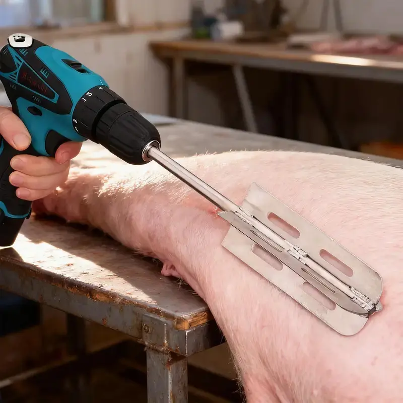 Stainless Steel Metal Hog Hair Scraper Portable Labor Saving Livestock Dehairing Tool For Slaughter Factory Livestock Dehairing