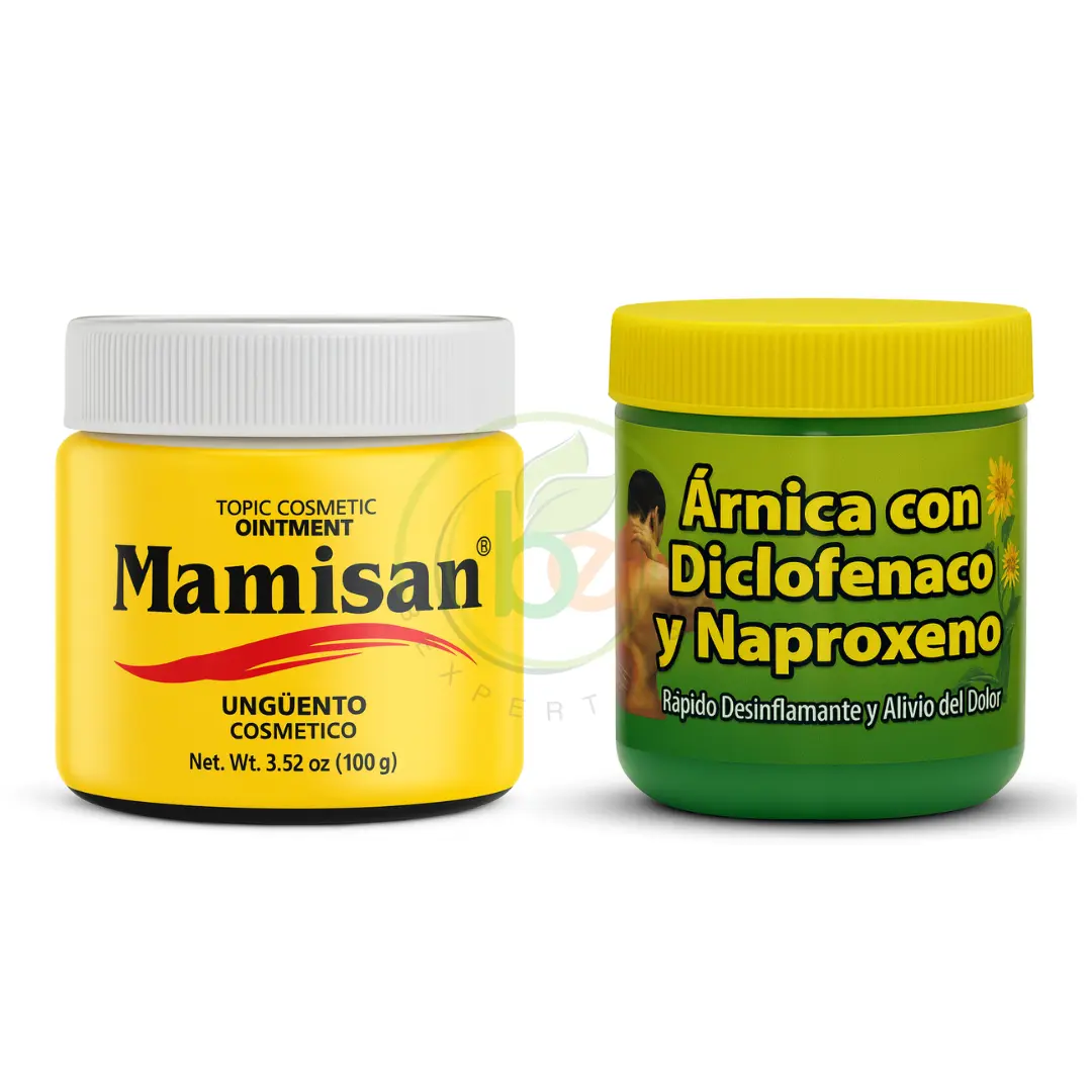 Arnica Gel 120 g + Mamisán Cream 100 g – Herbal Topical Bundle – Soothing Muscle & Joint Support – Natural Comfort Formula – External Use Only – by BexpertsUSA