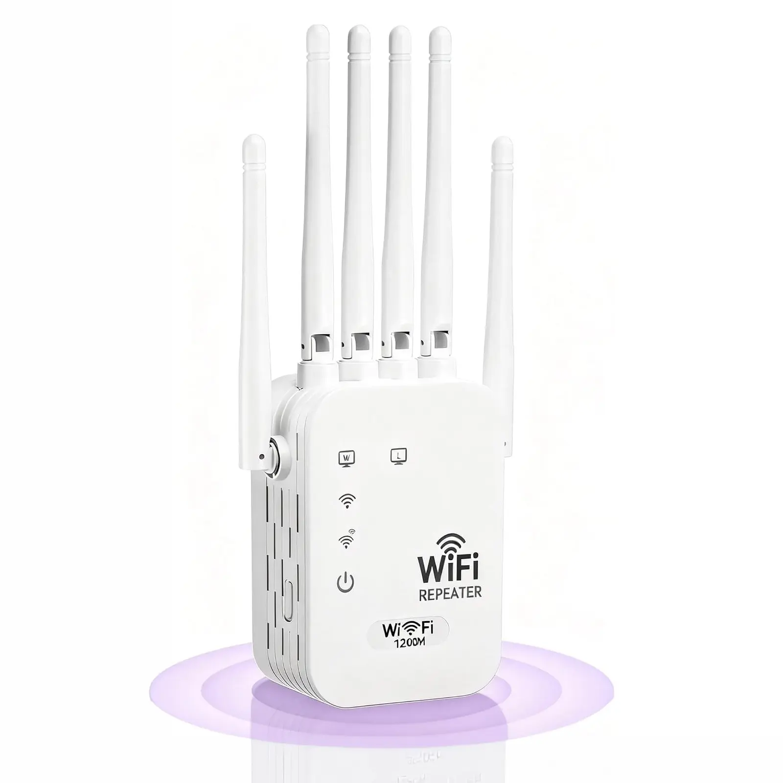 WiFi Range Extender - 2026 Upgraded WiFi Booster with 6 Directional Antennas, High-Speed Wireless Signal Amplifier, Ethernet Port, Compatible with Mainstream Devices
