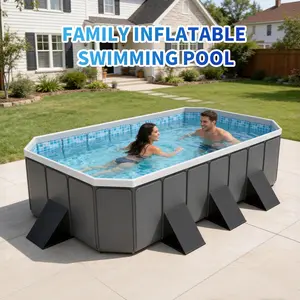 S9262738435 Heavy-duty JR-MCQ667 (Party/Hotspot Model) 160-inch heavy-duty framed inflatable swimming pool, suitable for backyards, outdoor settings, etc. Thickened and durable, perfect for summer cooling, swimming, and parties.