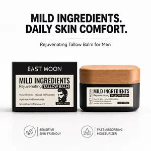 Men's Tallow Balm Facial Moisturizer | Rejuvenating & Soothing Face Cream for Dry, Sensitive Skin | Fast-Absorbing, Mild & Non-Irritating | Continuous All-Day Hydration Skincare