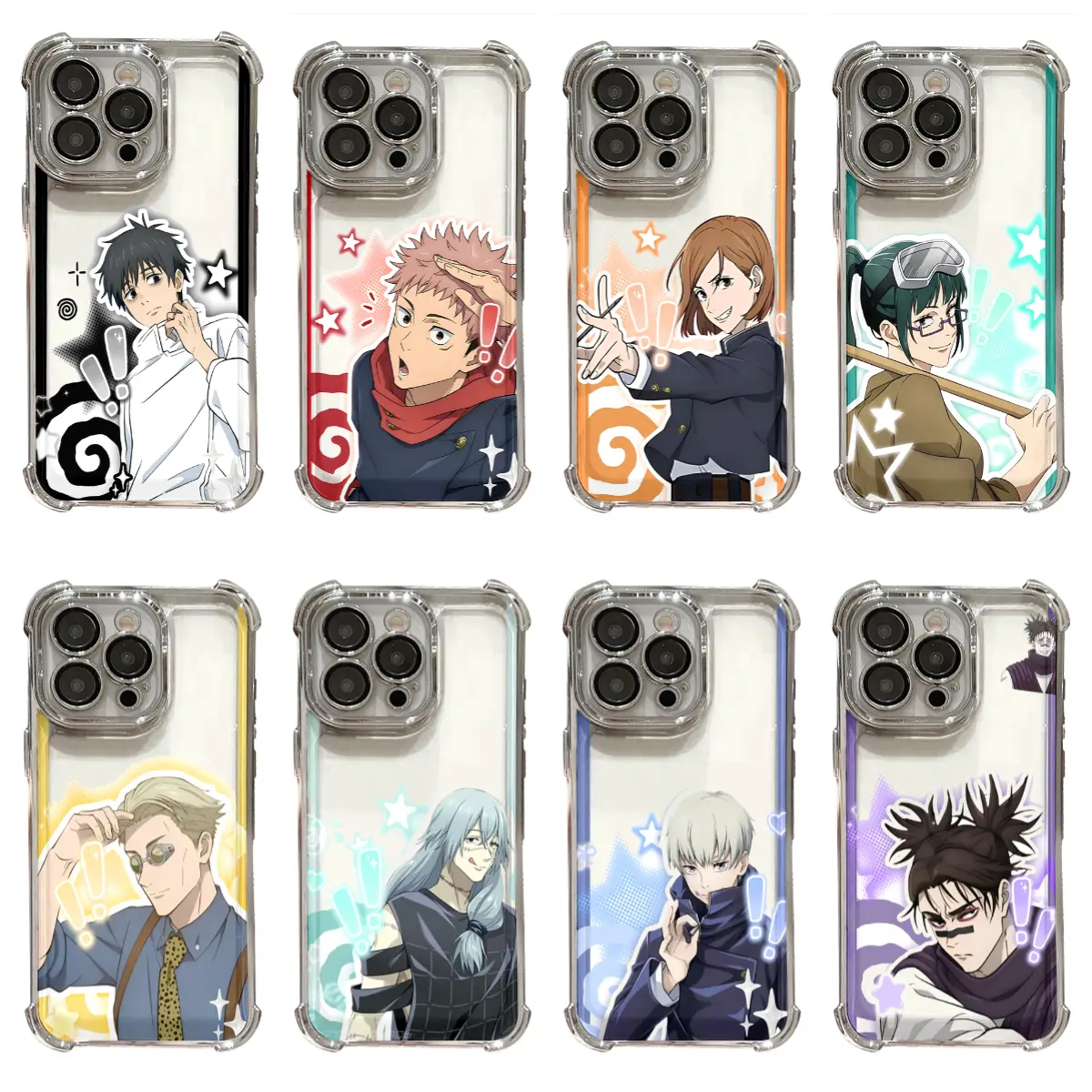 AnimeJujutsu Kaisen Cool Print Patterns Classic Colorful Anime Fans Phone Case for IPhone 17 16 15 14 13 12 11 Pro Max Plus Air Anti Fall Protective Drop-proof Gift Unique Design-SJQNDDK-GY,Ultra,HD,Dual,Card,5G