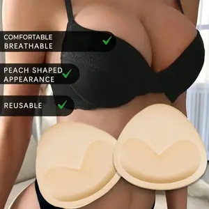 Self-Adhesive Silicone Bra Pads, Thin & Thick Invisible Design, Perfect for Swimsuits & Bikinis, Enhances Bust Comfortably, Fit, Sticky Bra Insert