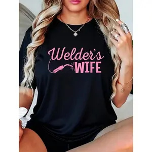 100% Cotton Welder's Wife Hand Metal Worker Welding Blacksmithing T-Shirt