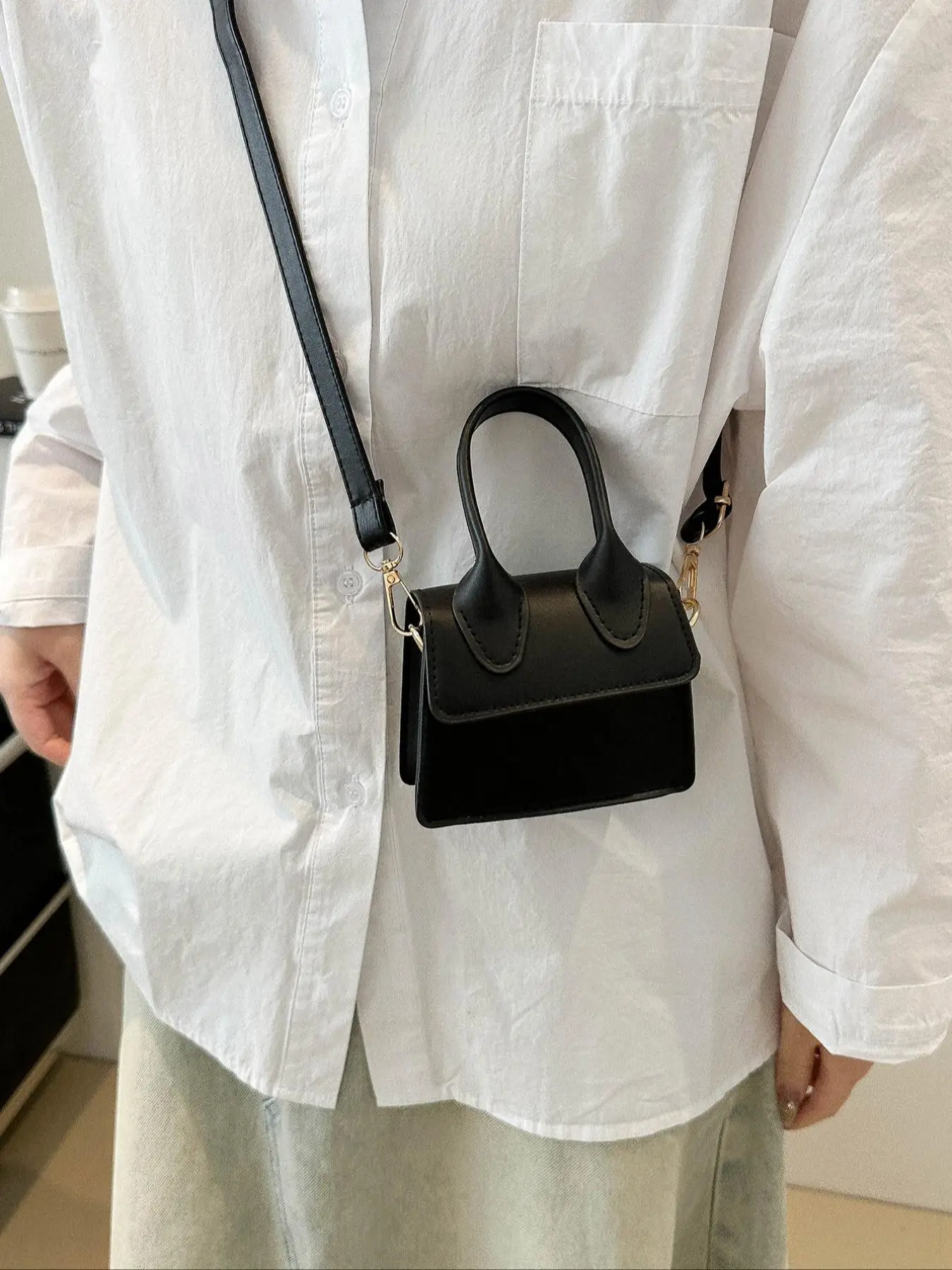 Women's Fashion Solid Color Crossbody Bag, Casual Versatile Handbag for Daily Used, Trendy All-match Compact Bag for Commute, Fall Outfits, Fall Fresh