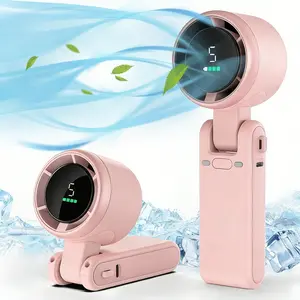 Portable Turbine Handheld Fan: 5-Speed Powerful Airflow Cooling, 4000mAh USB Rechargeable Fan (Up to 10 Hours), 3-in-1 Compact Design, Summer Must-Have for Camping & Travel essentials outdoorfun