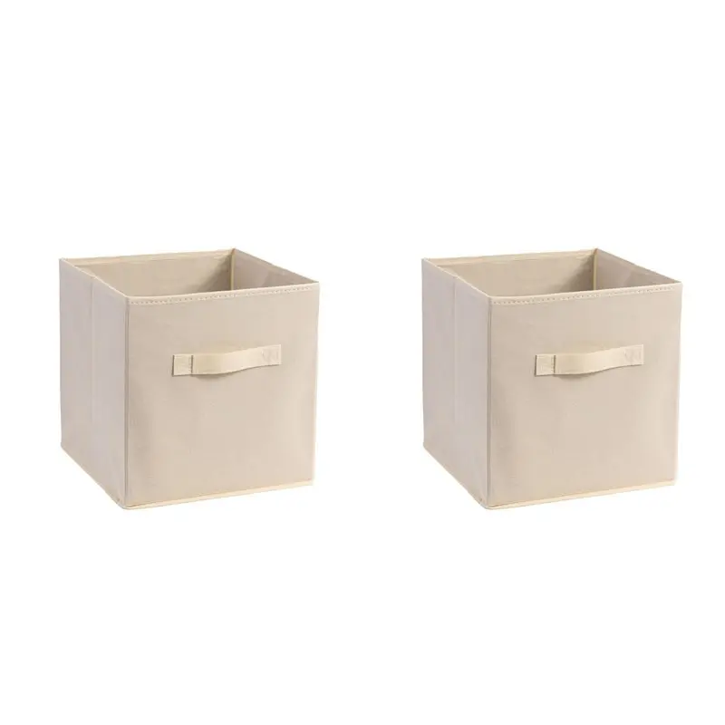 Foldable Fabric Storage Cube Organizer, Durable with Handle, 11x11x11 Inches, Pack of 6, Casual Style, Foldable Collapsible Organizers