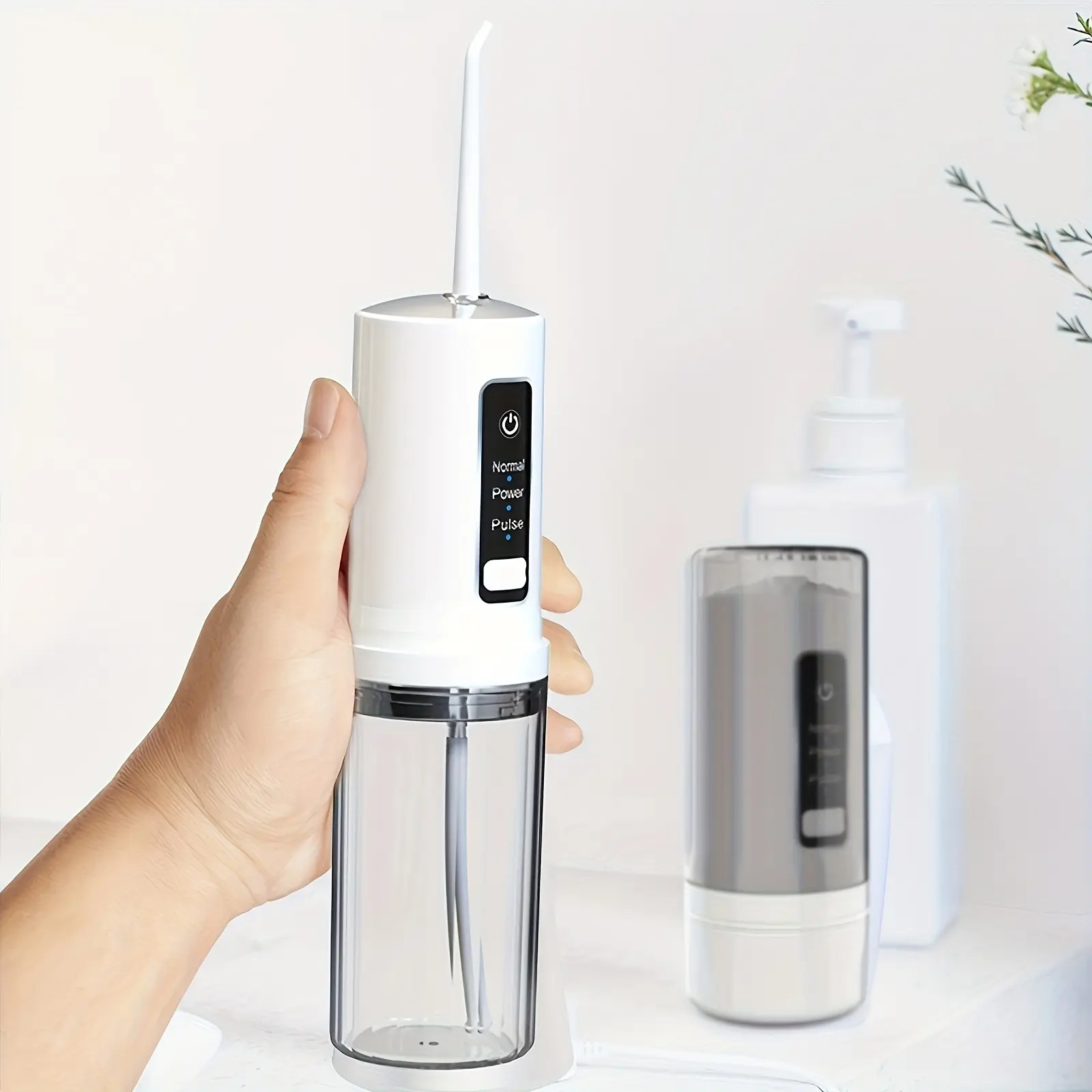 VIDOSMLIE Dental Water Flosser, Adjustable USB Rechargeable Oral Irrigator with 3 Adjustable Cleaning Modes, Large Water Tank, Portable for Daily Deep Teeth & Gum Cleaning at Home and Travel