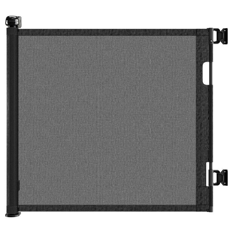 High quality high-end Retractable Baby Gate, Mesh Dog Gate for Doorways, Extends up to 55" Wide, 33" Tall Child Safety Gate for Doorways, Indoor & Outdoors, Stairs, Hallways, Black,Stable, sturdy,