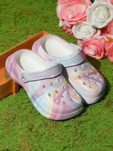Cute Breathable Sandals, Random Print, Comfortable No Odor Garden Shoes, Casual One-Click Slip-On for All Seasons, Round Toe Slippers