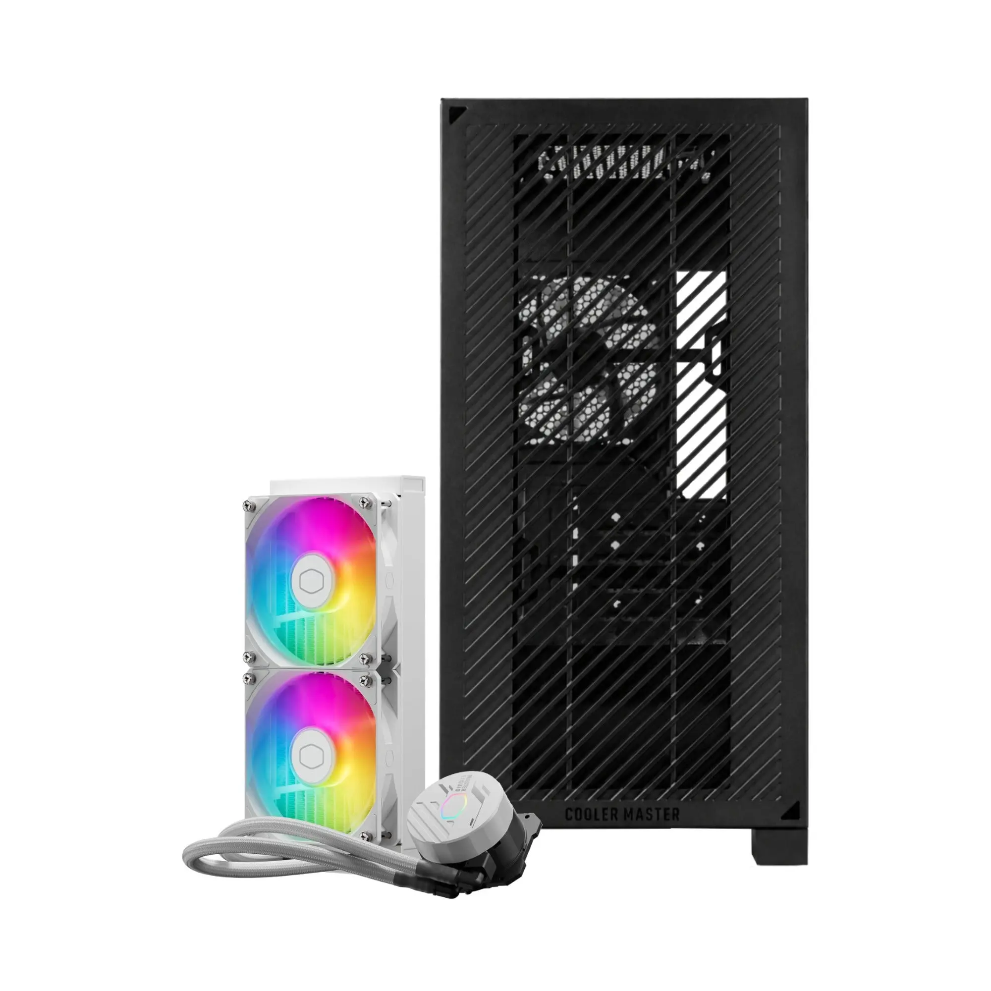 Cooler Master Elite 301 Lite Mini Tower PC Case Bundle with MasterLiquid 240L ARGB Liquid Cooler