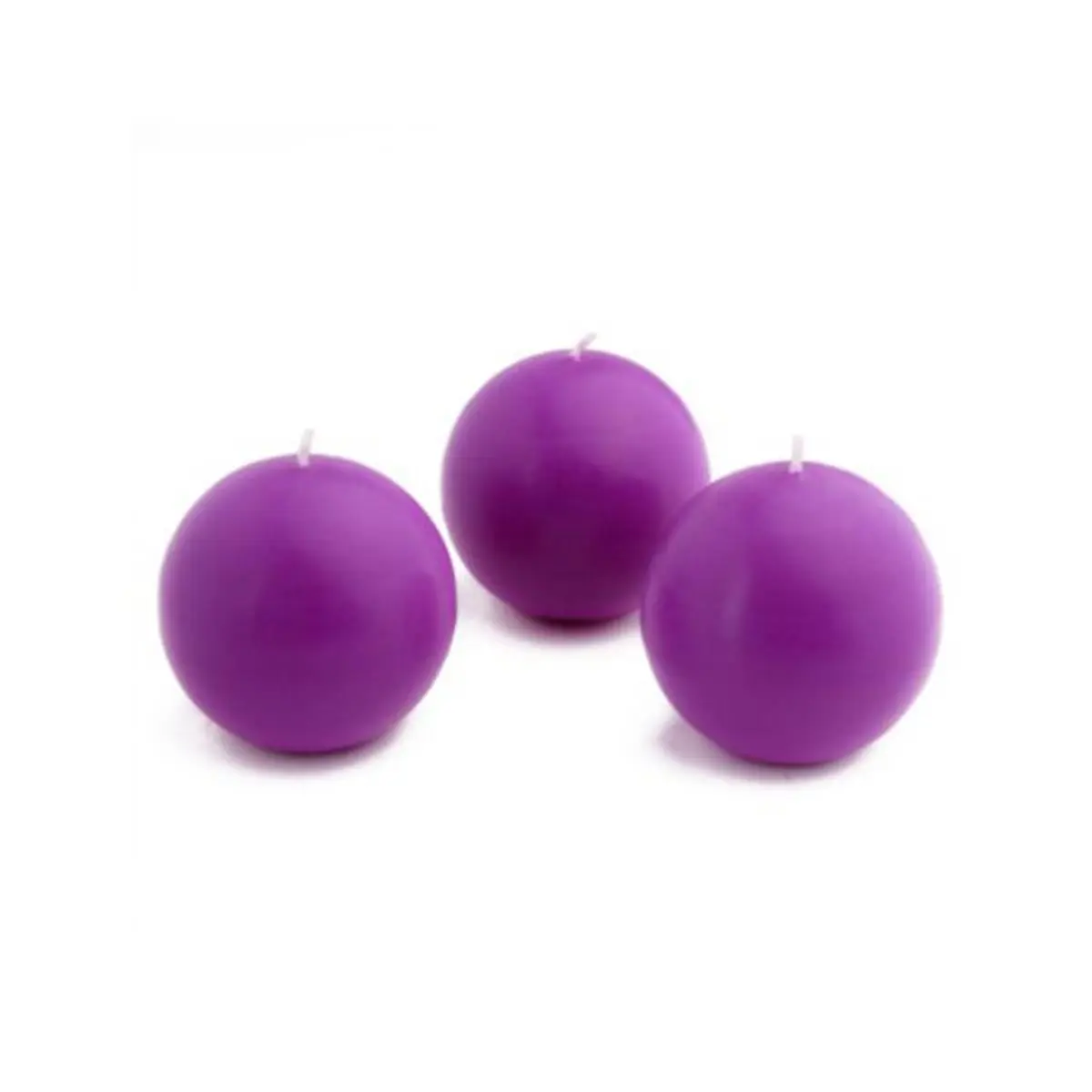 2 in. Ball Candles, Purple - 12 Piece per Box