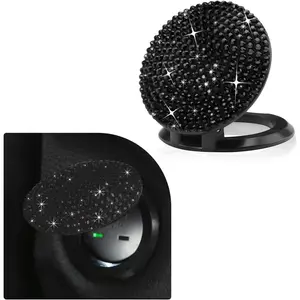 Start Stop Button Cover, Anti-Scratch Bling Push Start Button  Protective Cover, Rhinestone   Engine Button Decoration Protector,  Accessories (Black)