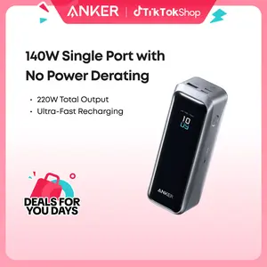 [Live Only]Anker Prime Power Bank, 20,100mAh 3-Port Portable Charger with 220W Max Output, Two-Way Charging, TSA-Approved, App Control, for MacBook, iPhone 17/16 Series, and More (Base Not Included)