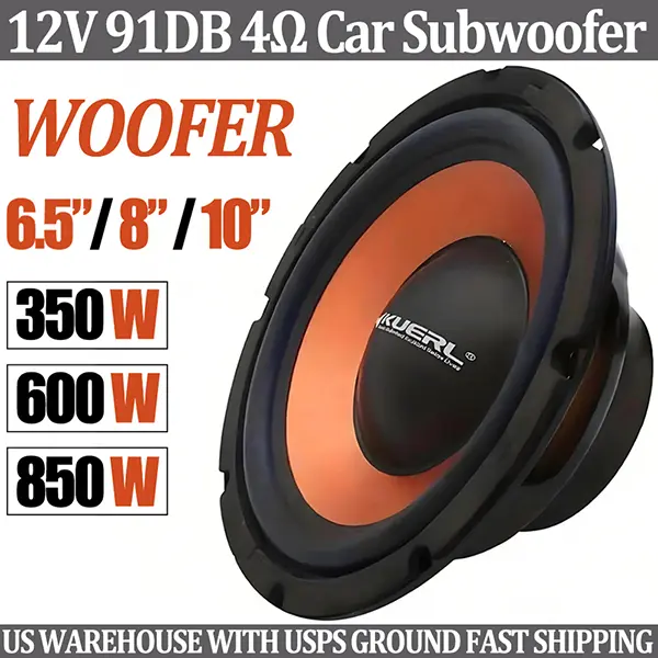 70W High Power Car Audio Subwoofer, Heavy Duty Deep Bass Speaker,8 Inch Universal For All Vehicles