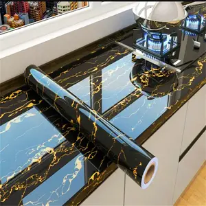 Marble Wallpaper for Kitchen Counter Top, Marble Pattern Wallpaper, Peel and Stick Contact Paper, Waterproof Desk Dresser Table Cover, Renter Friendly Vinyl Wrap