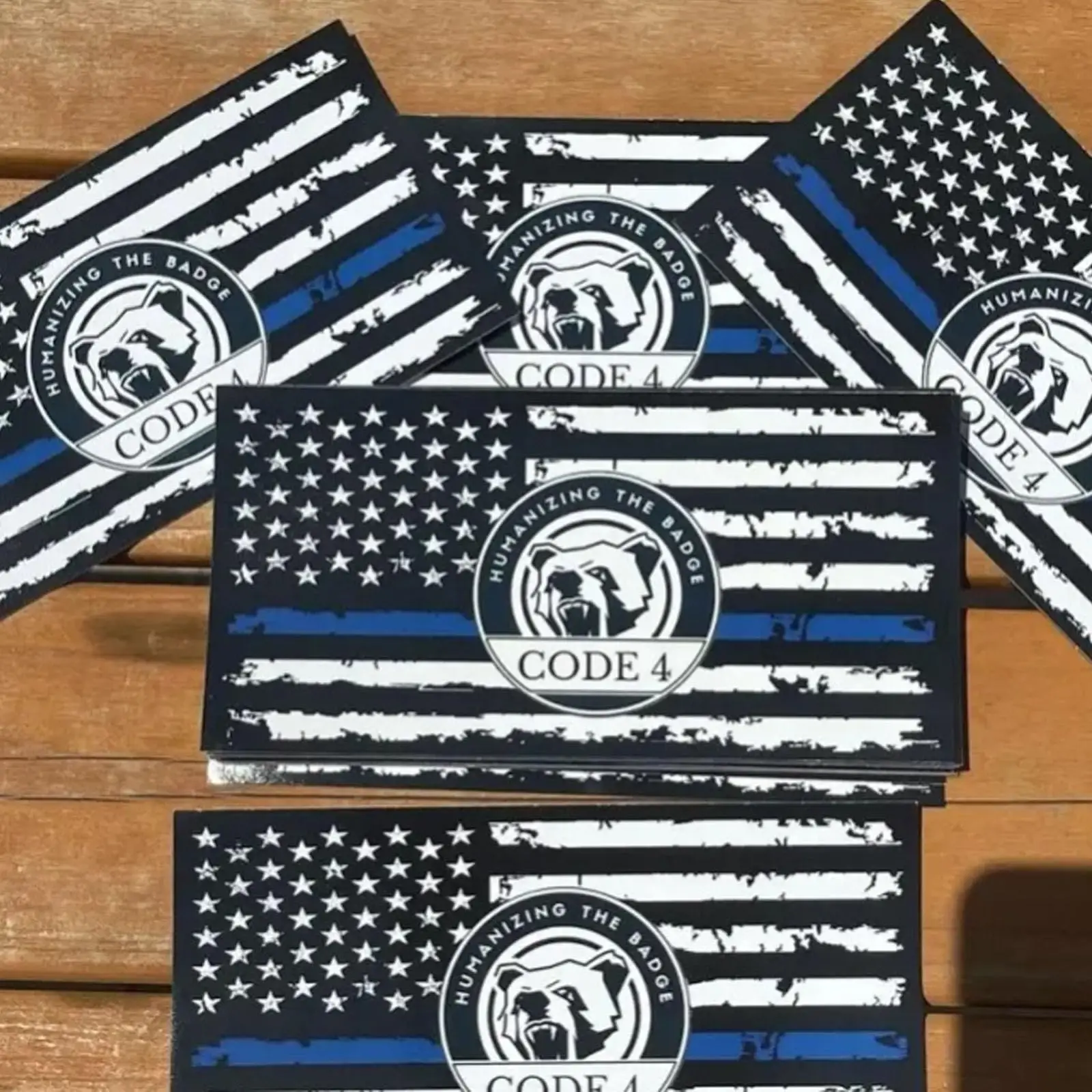 Bumper Stikers, Thin Blue Line, Code 4