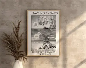 Vinland Saga Poster: Thorfinn 'I Have No Enemies' Manga Art