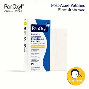 [PanOxyl official] PanOxyl Blemish Brightening Patches: Help Fade Post-Acne Dark Spots and Reduce Redness, Cover a Bigger Area, Vegan & Latex-Free, 16ct Skincare Clear Pack