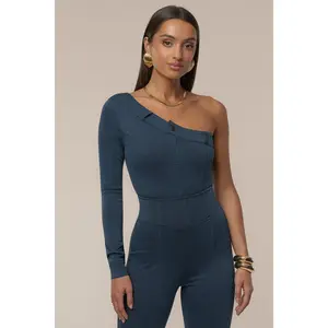 Dark Denim Button Me Up Bodysuit
