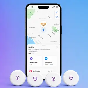Tracker Mist 4 Pack - GPS Locator Works with Apple Find My - key tracker, luggage gps, remote finder, bike tracker, pet tracker, wallet locator, car tracker key finder