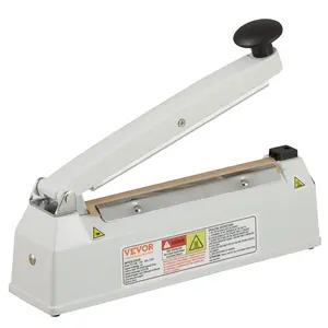 Father's Day Gift VEVOR Impulse Sealer 8 inch, Manual Heat Sealing Machine with Adjustable Heating Mode, Aluminum Shrink Wrap Bag Sealers for Plastic Mylar PE PP Bags, Portable Poly Bag Sealer with Extra Replace Kit