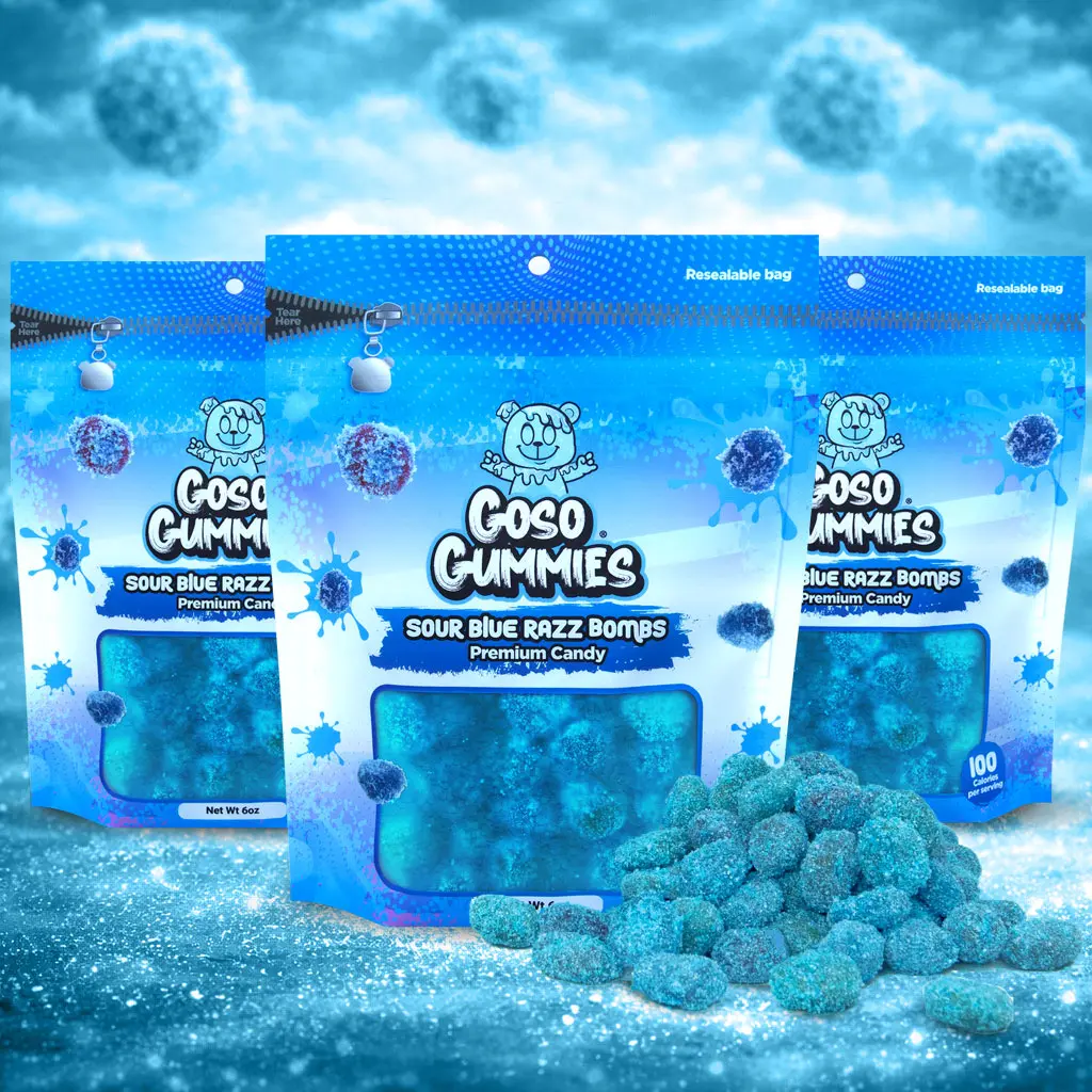 Goso Gummies Viral Gushers 3-Pack – Viral Sour Gushers Candy Fruit Snack