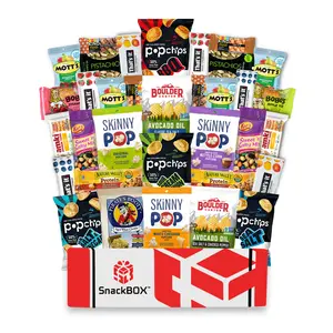 GLUTEN FREE Care Package for College Students, Military and More. Chips, Popcorn, and granola Bars. (34 Snacks)