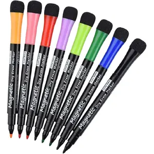 Dry Erase Markers - Fine Tip, Assorted Colors, 8 Pack, Low Odor Whiteboard markers for , Work On White board & Calendar, Refrigeratorr