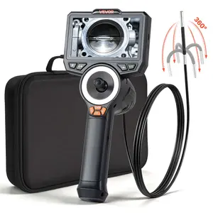 VEVOR Articulating Borescope Automotive Tool - 3.9mm Ultra-Slim Lens, 4-Way 360° Articulated Endoscope with Light, 4.5" HD IPS Screen, 8X Zoom Scan Tool Automotive, 4.9FT Cable for Auto, Tight Mechanical Equipment, Automotive Tools, Scan Tools Automotive