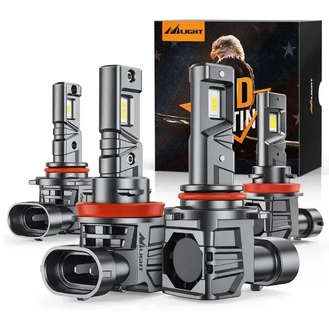 Nilight 9005/HB3 H11/H9/H8 LED Headlight Bulbs ES1 Series 160W 32000LM 6000K IP67 | 4 BULBS Projector Headlamp  dealsforyoudays, Car Light, Beam Headlight