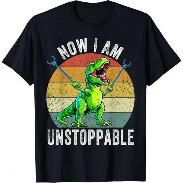 Funny Roaring T-Rex Dinosaur Meme Graphic Tees Men's T-Shirt, Soft And Breathable Short Sleeve, Perfect For Daily Wear, Outdoor Activities, Travel, And Casual Style, Comfortable All-Day Fit!
