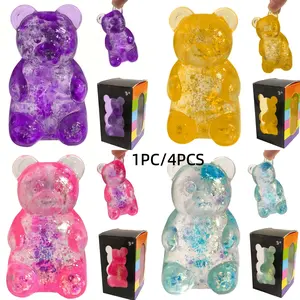 1/4 Pcs Aurora Candy-Shaped Squeeze Toy, Sensory Fidget Squishies, Jelly-Like Soft Filling, Sensory Fidget Decompression Toy, Anxiety Relief Relaxation Toy, Birthday Gift, Party Bag Fillers
